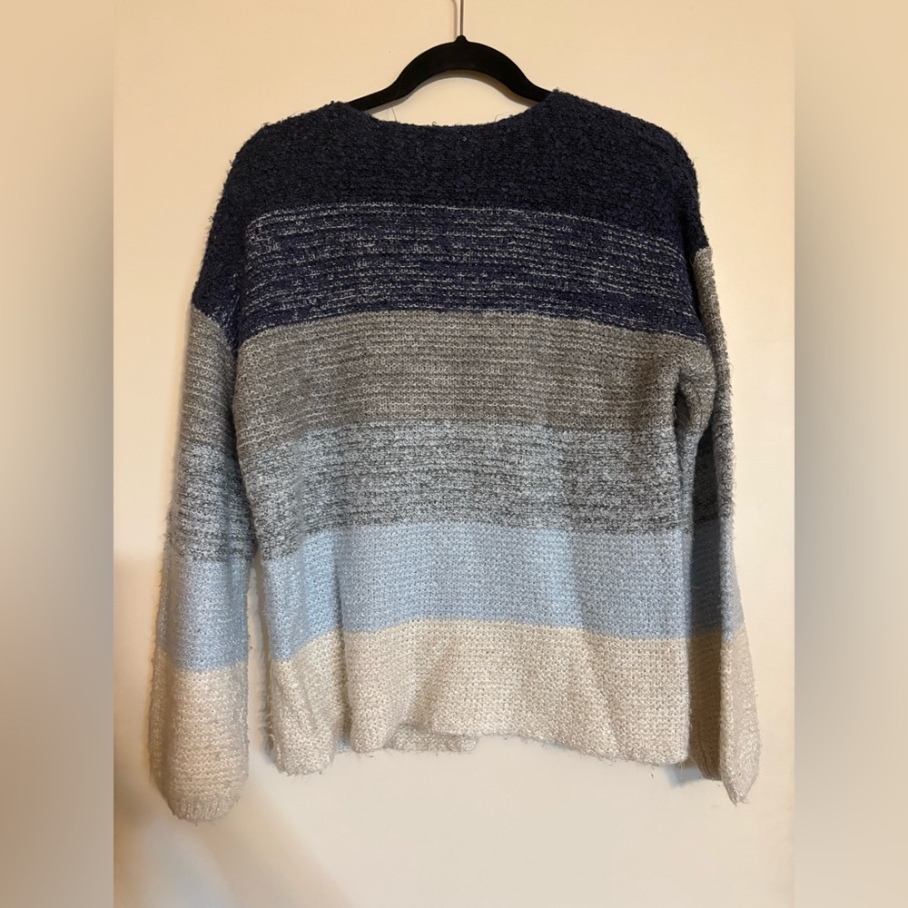 Knox Rose Striped V Neck Pullover Sweater Medium - Picture 4 of 4